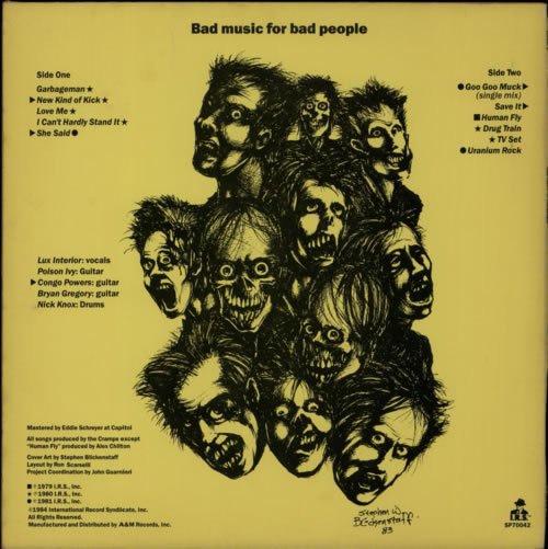 The Cramps Bad Music For Bad People US vinyl LP album (LP record